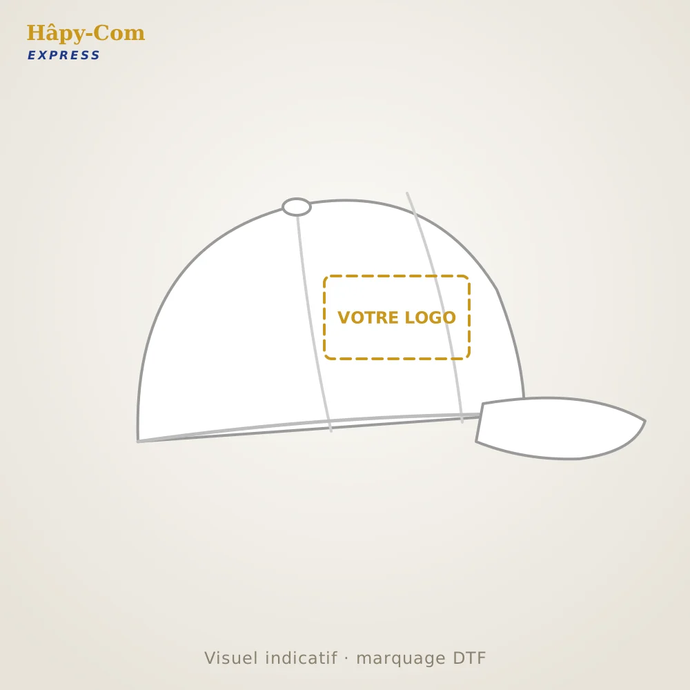 Casquette 5 panneaux Casquette 5 panneaux personnalisée – visuel indicatif