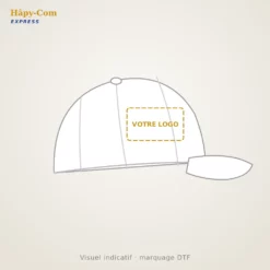 Casquette baseball 6 panneaux personnalisée – visuel indicatif