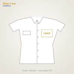 Chemise manches courtes femme personnalisée – visuel indicatif