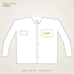 Chemise manches longues homme personnalisée – visuel indicatif