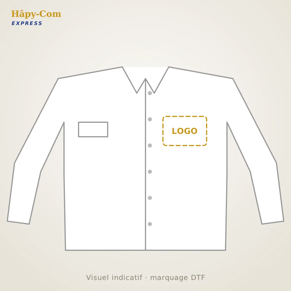 Chemise ml homme Chemise manches longues homme personnalisée – visuel indicatif