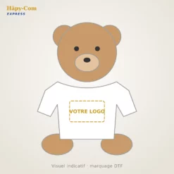 Doudou ours personnalisé – visuel indicatif