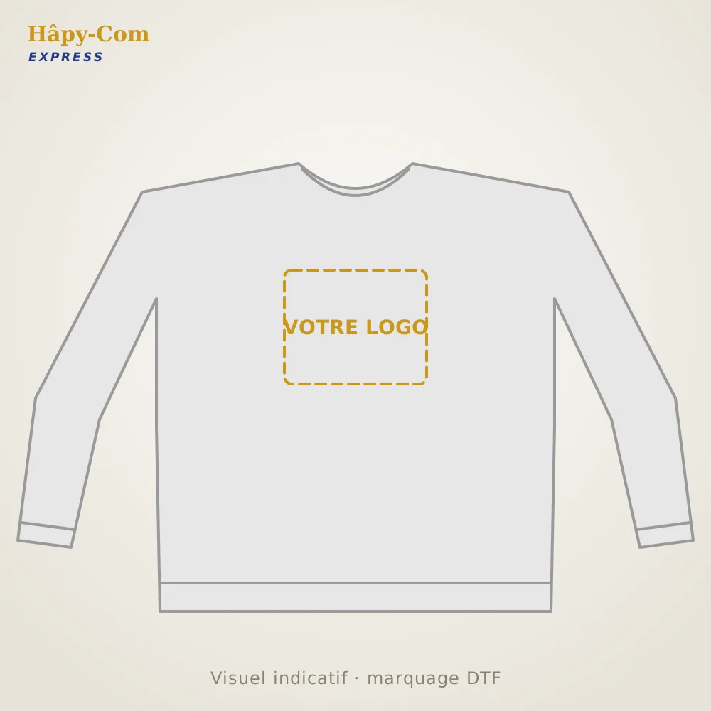 Sweat col rond Sweat col rond personnalisé – visuel indicatif