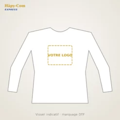 T-shirt manches longues femme personnalisé – visuel indicatif