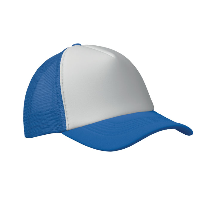 Casquette trucker personnalisée – Blanc/bleu Casquette trucker personnalisée – Blanc/bleu