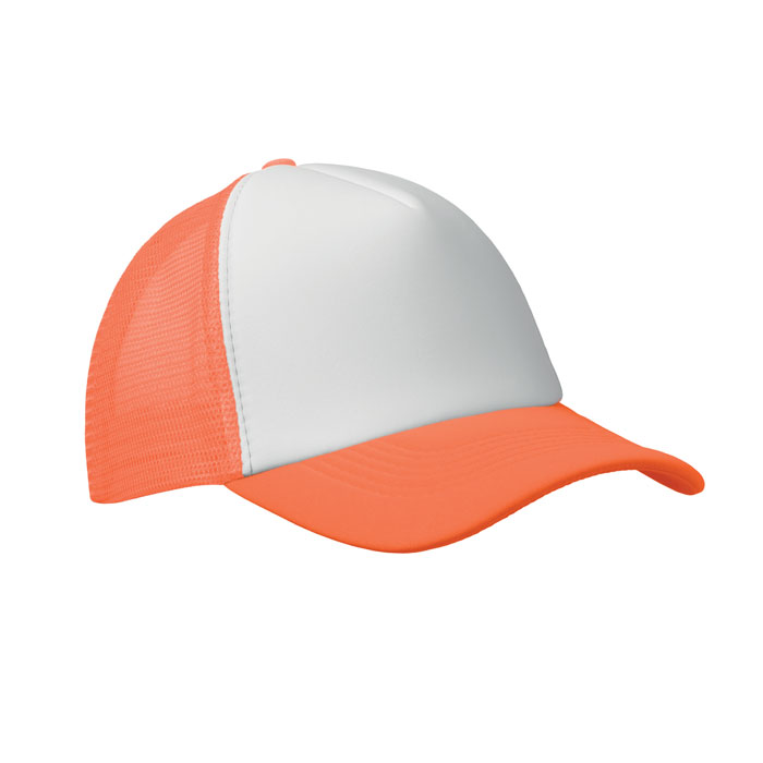 Casquette trucker personnalisée – Orange fluo Casquette trucker personnalisée – Orange fluo