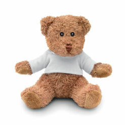 Ourson en peluche avec tee-shirt personnalisé – Blanc
