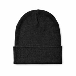 Bonnet à revers personnalisé – Noir