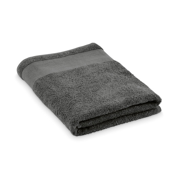 Serviette de bain personnalisée – Gris pierre Serviette de bain personnalisée – Gris pierre