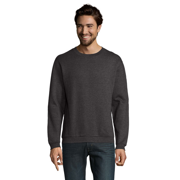 Sweat col rond sans capuche personnalisé – Anthracite chiné Sweat col rond sans capuche personnalisé – Anthracite chiné