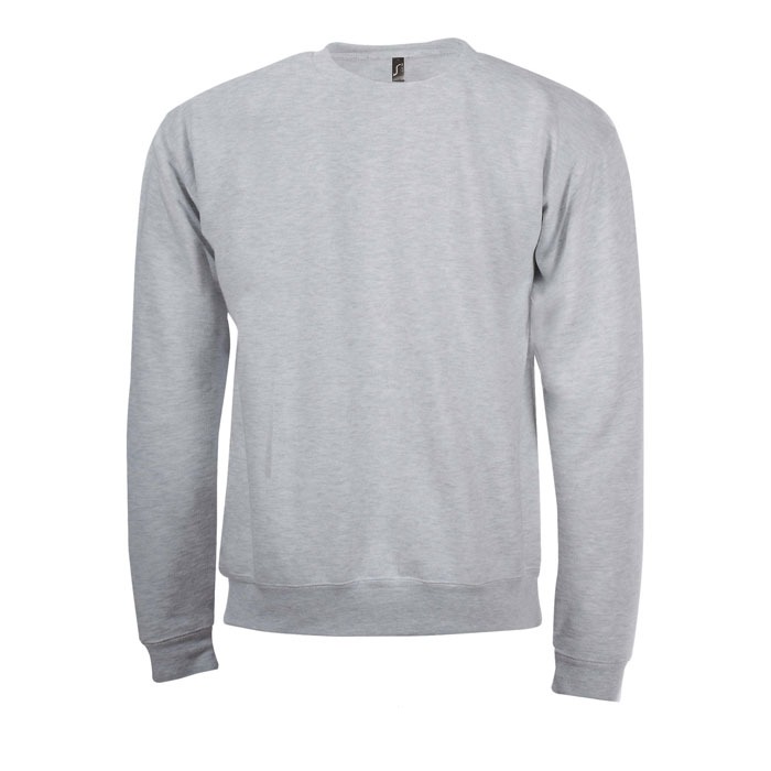 Sweat col rond sans capuche personnalisé – Gris chiné Sweat col rond sans capuche personnalisé – Gris chiné