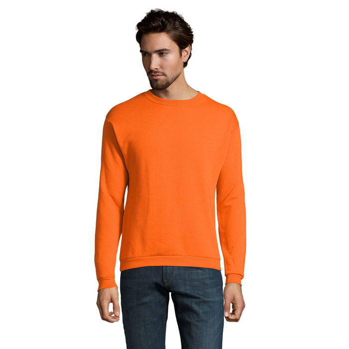 Sweat col rond sans capuche personnalisé – Orange Sweat col rond sans capuche personnalisé – Orange