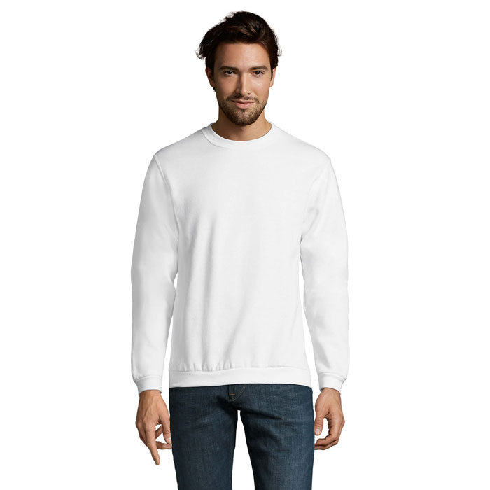 Sweat col rond sans capuche personnalisé – Blanc Sweat col rond sans capuche personnalisé – Blanc