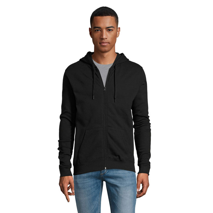 Sweat zippé à capuche personnalisé – Noir Sweat zippé à capuche personnalisé – Noir