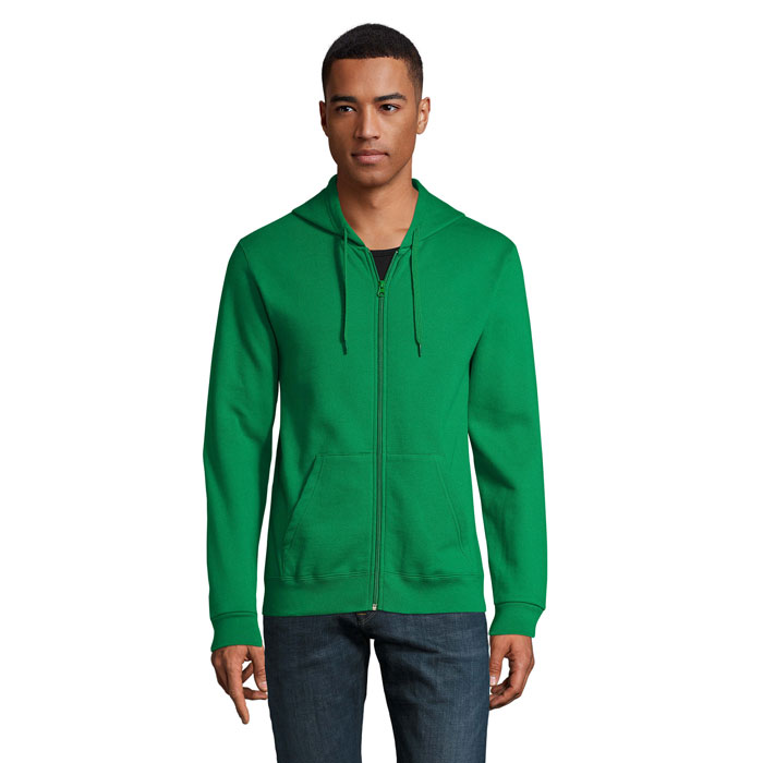 Sweat zippé à capuche personnalisé – Vert prairie Sweat zippé à capuche personnalisé – Vert prairie