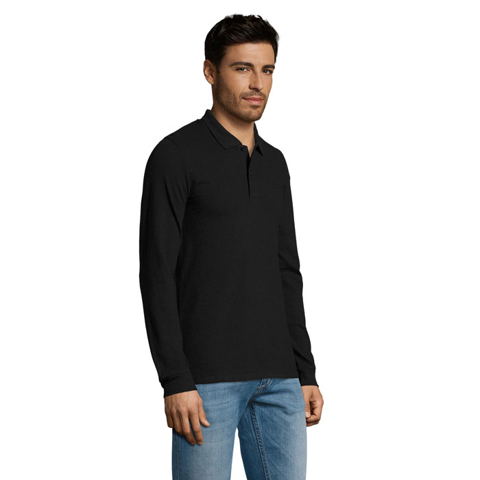 Polo manches longues personnalisé – vue 3 Polo manches longues personnalisé – vue 3