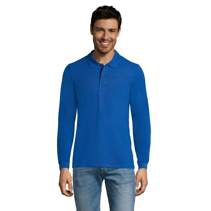 Polo manches longues personnalisé – Royal Polo manches longues personnalisé – Royal