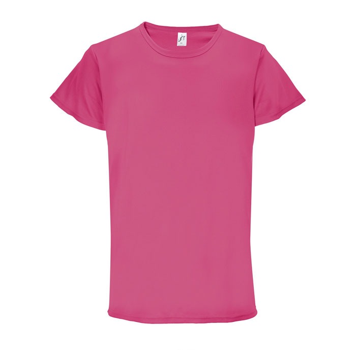 Tee-shirt de sport respirant personnalisé – Rose vif Tee-shirt de sport respirant personnalisé – Rose vif