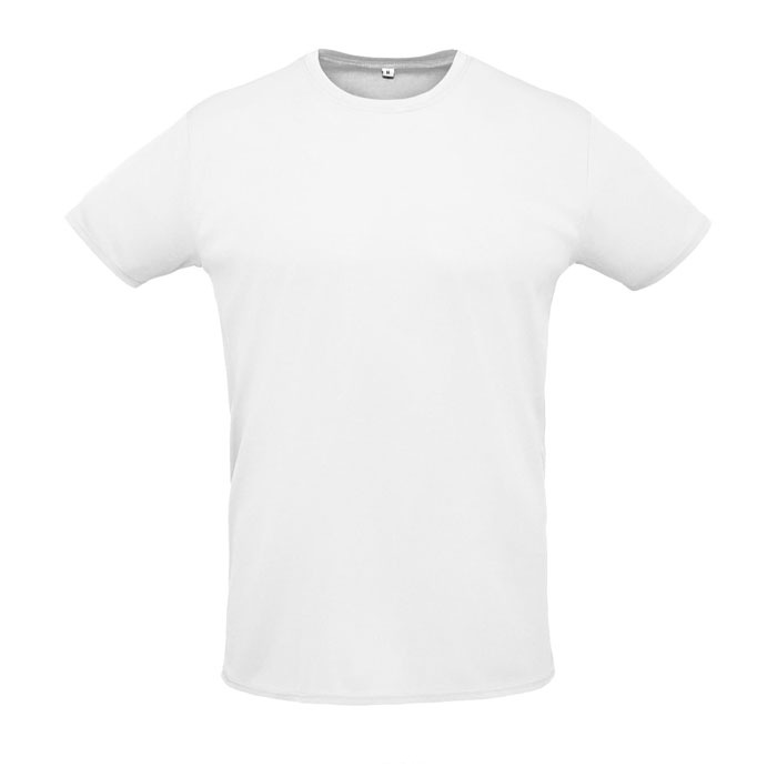 Tee-shirt de sport respirant personnalisé – Blanc Tee-shirt de sport respirant personnalisé – Blanc