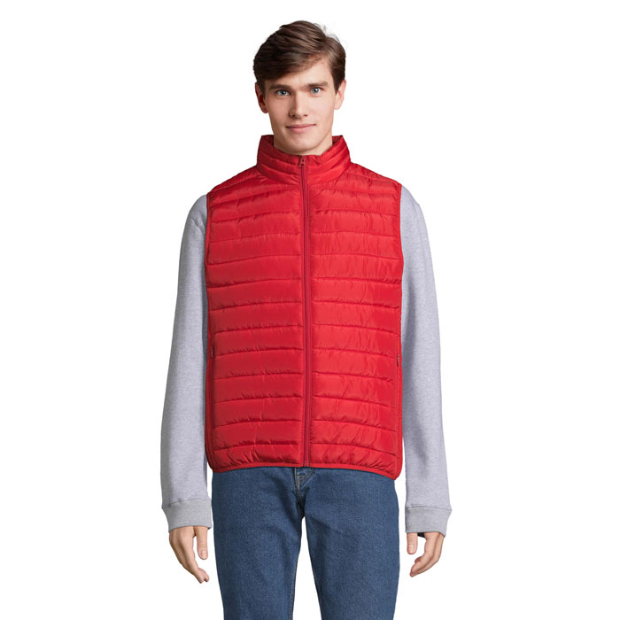 Bodywarmer léger personnalisé – Rouge Bodywarmer léger personnalisé – Rouge
