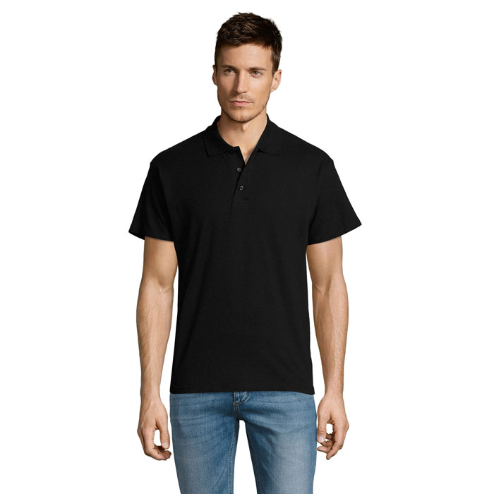 Polo manches courtes personnalisé – Noir Polo manches courtes personnalisé – Noir