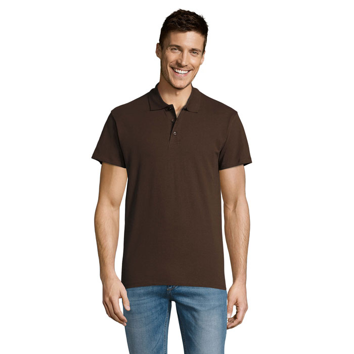Polo manches courtes personnalisé – Chocolat Polo manches courtes personnalisé – Chocolat