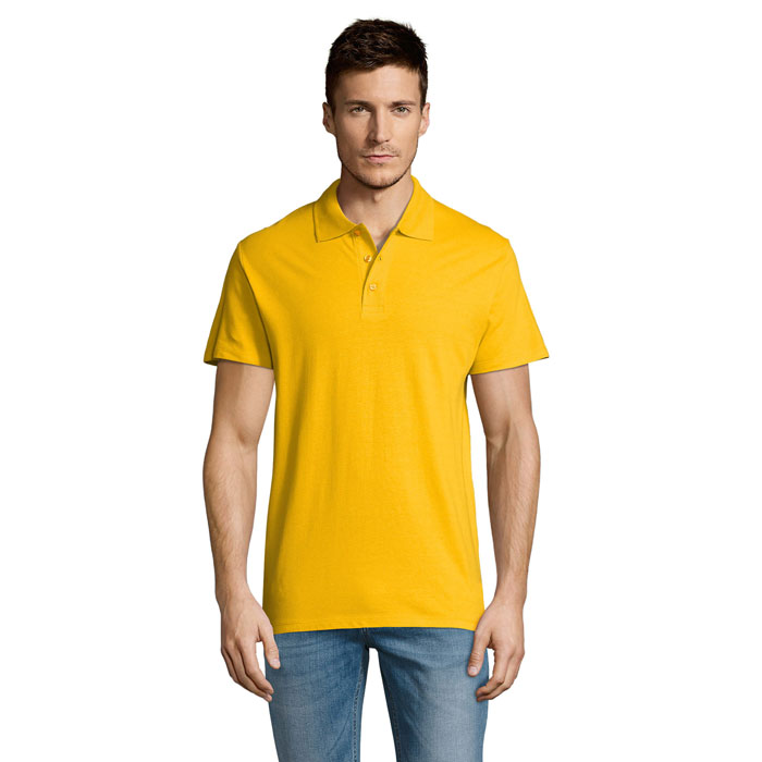Polo manches courtes personnalisé – Jaune Polo manches courtes personnalisé – Jaune