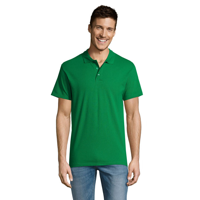 Polo manches courtes personnalisé – Vert prairie Polo manches courtes personnalisé – Vert prairie