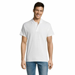 Polo manches courtes personnalisé – Blanc