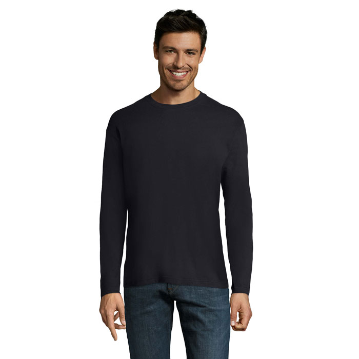 Tee-shirt manches longues col rond personnalisé – Marine Tee-shirt manches longues col rond personnalisé – Marine