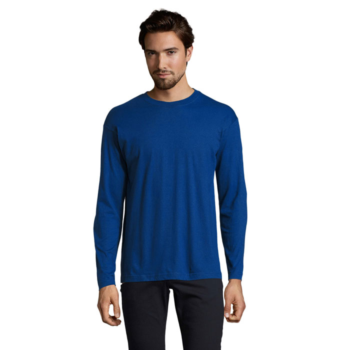 Tee-shirt manches longues col rond personnalisé – Outremer Tee-shirt manches longues col rond personnalisé – Outremer