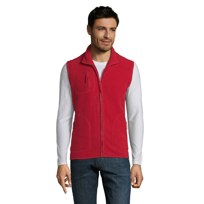 Gilet polaire sans manches personnalisé – Rouge Gilet polaire sans manches personnalisé – Rouge