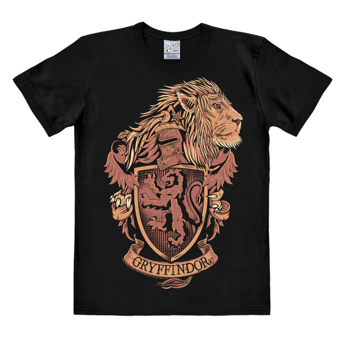 T-shirt Officiel Harry Potter Noir Avec écusson - Taille XS, Manches Courtes En Coton