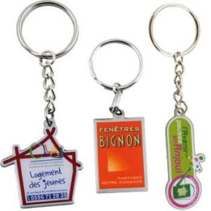 PORTE CLES METAL INOX/ QUADRI ECO