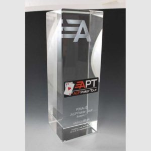 TROPHÉE BLOC VERRE 30X10X10