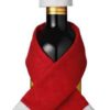 DÉCORATION DE BOUTEILLE ÉCHARPE ET CHAPEAU DE NOËL HONKA ROUGE