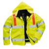 Blouson HV Bandes Reflexite Rouge