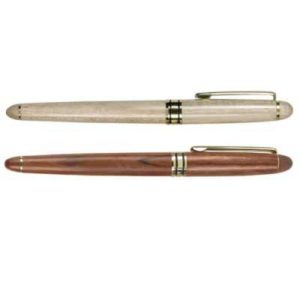 STYLO PLUME BOIS DORE