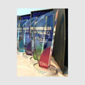 TROPHÉE VERRE UNION COULEUR