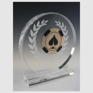 TROPHÉE PLEXIGLASS POKER