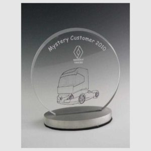 TROPHÉE PLEXIGLASS ROND 2011