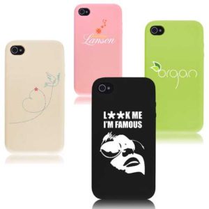 SILICONE POUR PORTABLE IPHONE 3G 4G ou 5G - marquage 1 coul
