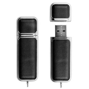Clé USB cuir/métal