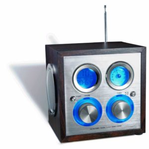 Radio Cube en bois