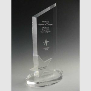 TROPHÉE VERRE ÉTOILE POINTE