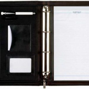 Conférencier A4 zippé avec anneaux