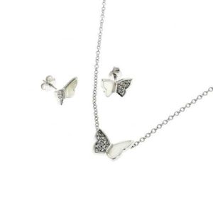 Ensemble Papillon collier