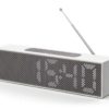 TITANIUM CLOCK RADIO ALUMINIUM