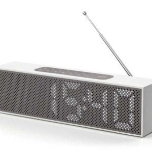 TITANIUM CLOCK RADIO ALUMINIUM
