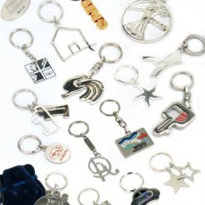 Porte-clés métal polis